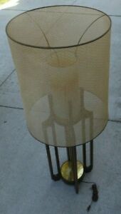 Vtg Mcm Modeline Pearsall Style Teak Lamp Original Retro