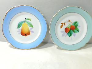 Antique Old Paris Hand Painted Porcelain Fruit Plates 19 Century