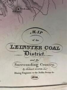 Leinster Coal District Survey Ireland 1814 Map Plan Geology Appendix Rare