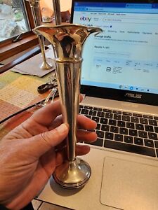 Empire Sterling Silver Trumpet Bud Vase 8 Weighted Base Fluted