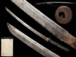 Japanese Sword Wakizashi Katana Real Sword Koshirae Mumei 22 24 In Antique Japan