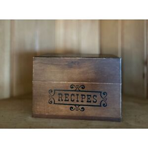 Vintage Rustic Primitive Country Farmhouse Wood Recipe Box Stencil