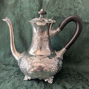 Antique Sheffied Tee Coffee Pot Epns 059 9 Tall Exceptional Condition
