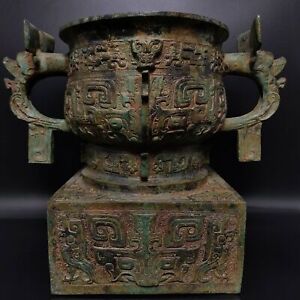 13 6 Chinese Bronze Ware Dynasty Palace Bronze Basin Animal Basin