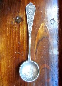 Indian Cheif Russian Coin Spoon Silver Collectible Antique Curio