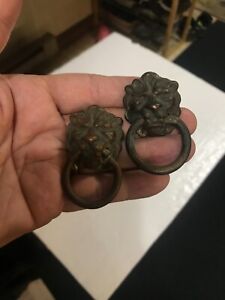 Rare Georgian Empire Lion Drop Pulls Beautiful Bronze Color Make An Offer Each