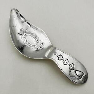Arts Crafts Caddy Spoon White Metal C1900