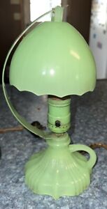 Antique Jadeite Boudoir Table Lamp No Cracks Or Chips Needs Rewiring Jade Green