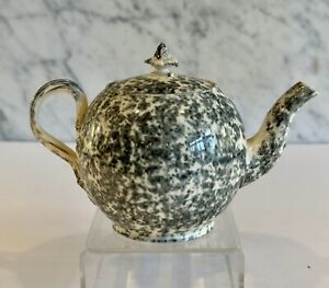 Whieldon Type Creamware Teapot Twisted Handle Pristine Condition C 1760