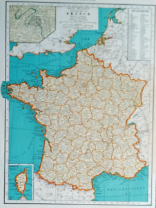 Vintage 1940 Atlas Map World War Wwii Era France Belgium Netherlands Luxembourg