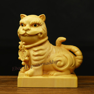 Wooden Carved Tiger Ornaments Animal Handicrafts General Huwei Marshal Xiatan