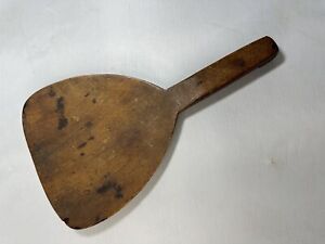 Primitive Antique Wood Paddle Tool Kitchen Spoon Scoop Handle Spatula Country