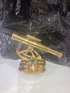 Vintage Brass Theodolite Alidate Telescope Compass Joined Marine Decor Gift