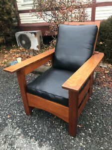 Limbert Morris Chair Super Oak Stickley Era W7190 Free Shipping To The 48