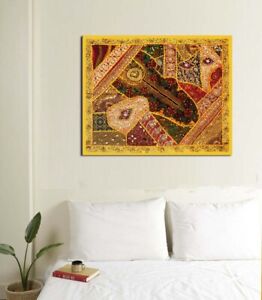 35 Stunning Sari Art Home D Cor Beaded New Home Gift Art Wall Hanging Tapestry