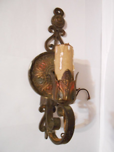 Vintage Brass Electric Wall Sconce