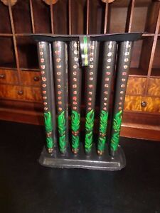 19th Century Antique Taper Candle Mold 12 Tube Tole Country Painted