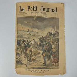 1901 Antique France Illustration Newspaper Le Petit Journal Russian Drama 532