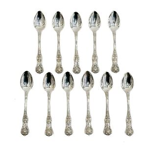 11 Tiffany Co Sterling Silver Demitasse Spoons In English King