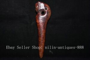 Chinese Hongshan Culture Old Jade Carved Pig Dragon Sword Dagger Weapon Weaponry