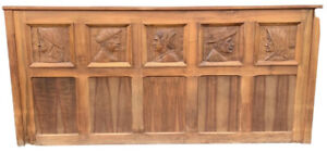 From France Hand Carved Walnut Solid Wood Panel Furniture Salvage Reclaimed Wood