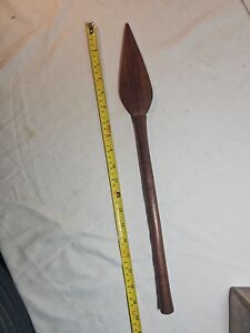 Antique Traditional Primitive Wooden African Handheld Fishing Hunting Spear