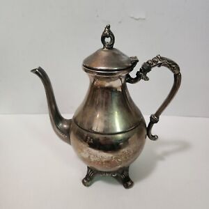Vintage Early 1900 S Silver Plate Over Copper Tea Pot