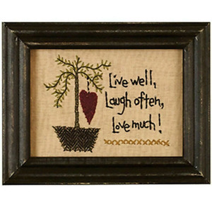 Colonial Primitive Reproduction Live Well Sampler Stitchery Authorized Dealer
