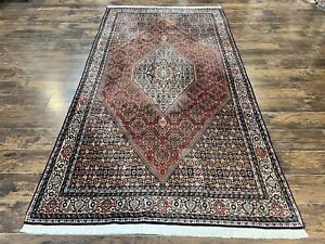 Oriental Rug 5x10 Wool Handmade Vintage Bidjar Carpet Mahi Herati Pattern
