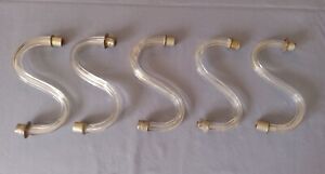 5 Vintage Crystal Glass S Tubes From Chandelier Parts