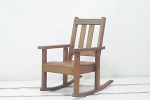 Antique Mission Oak Rocking Chair Stickley Style Vintage Rocker Childs Rocker