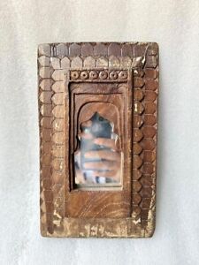 Vintage Wooden Frame Fine Hand Carved Mirror Old Wall Hanging Mirror Home Decor