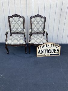 65044 Pair French Country Bergere Armchairs Chair S