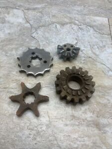 Lot Of 4 Small Industrial Machine Steampunk Pulley Gear Cog Robot