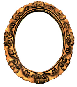 Florentine Wall Mirror Oval Gold Wooden Frame Antique