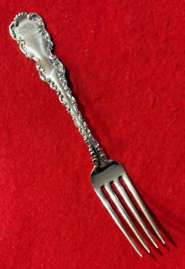 Whiting Mfg Louis Xv Sterling Silver 6 7 8 Place Fork Monogrammed