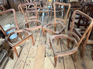Set Of 4 Mahogany Handmade Dining Chairs By Adolfo Genovese In 1960