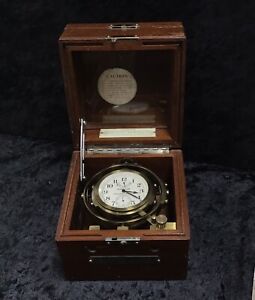 1943 Hamilton M22 Us Navy Deck Watch Original Gimbal Mount Clock Ww2 Chronometer