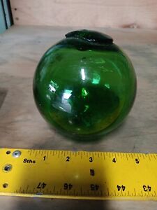 Japanese Fishing Net Float Green Blown Glass Ball Bubble Suncatcher Globe