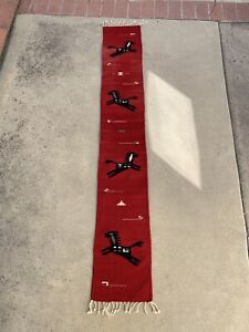 Awesome Vintage Red Southwestern Wool Table Runner Rug 11 5 X 80 Inches