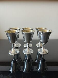Sterling Goblets International Silver Co Lord Saybrook P703 Set Of 6