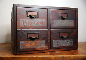 Antique Card Catalog File Cabinet Globe Wernicke Apothecary Library Drawer