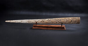 Real Marlin Bone Hand Carved Swordfish Bill 100 Handmade Antique Sword Collect