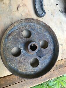 Cast Iron Wheel Tractor Cart Antique Industrial Steampunk 4 Hole 5 1 2 D 1 5 8w