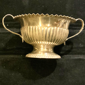 Antique 1880 Tiffany Wave Edge Sterling Silver Sugar Bowl