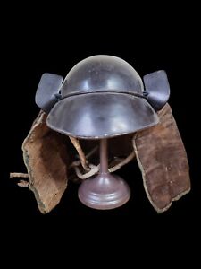 Authentic Antique Japanese Fire Mans Late Edo Period Helmet Kabuto 1800s