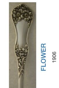 Antique A1 William A Rogers Set Of 3 Silver Plated Spoons 1906 Flower Pattern