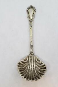 Vintage Russian 84 Silver Ladle Spoon Marked Aa Ribbed Shell Bowl No Monogram