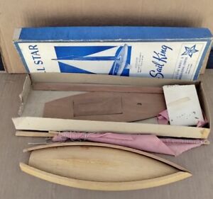 Vintage Sail King Sailboat Model Wooden Yacht By All Star