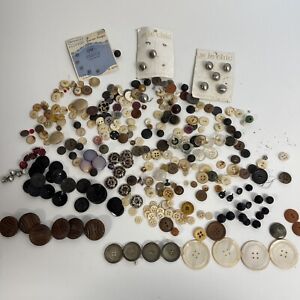 Antique Buttons From Late 1800 S 1950 S Bone Nut Metal Early Plastic Glass